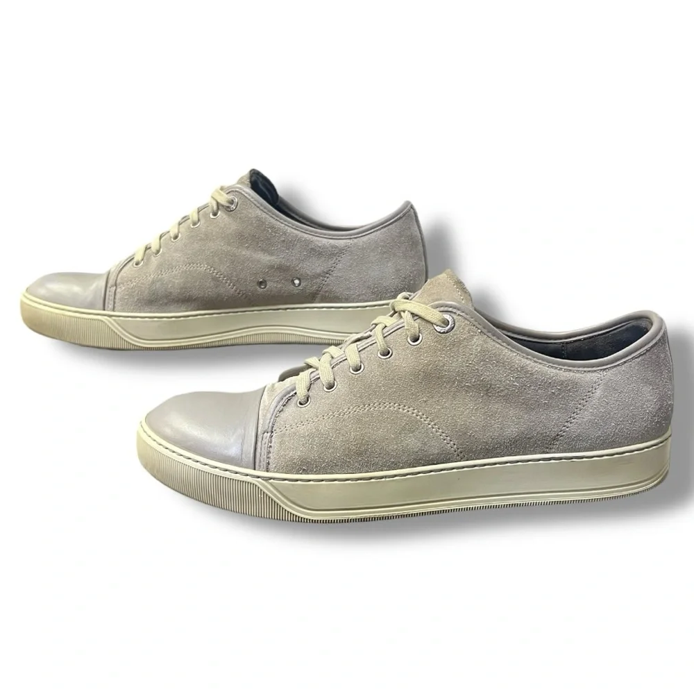 👟‎ LANVIN Suede Leather Low-Top Sneakers – 12